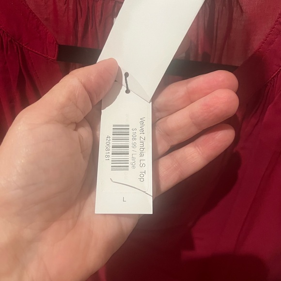 Velvet by Graham & Spencer Raspberry Red Blouse - Picture 3 of 5